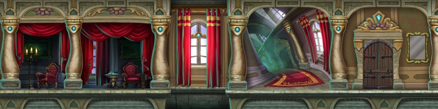 17DEM 3DS Castle Hallway Concept Art