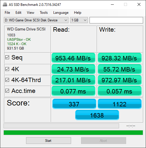 AS SSD Benchmark 2.0.7316.34247