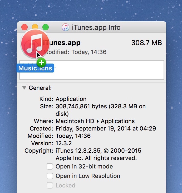 changer l'icone de l'application mac
