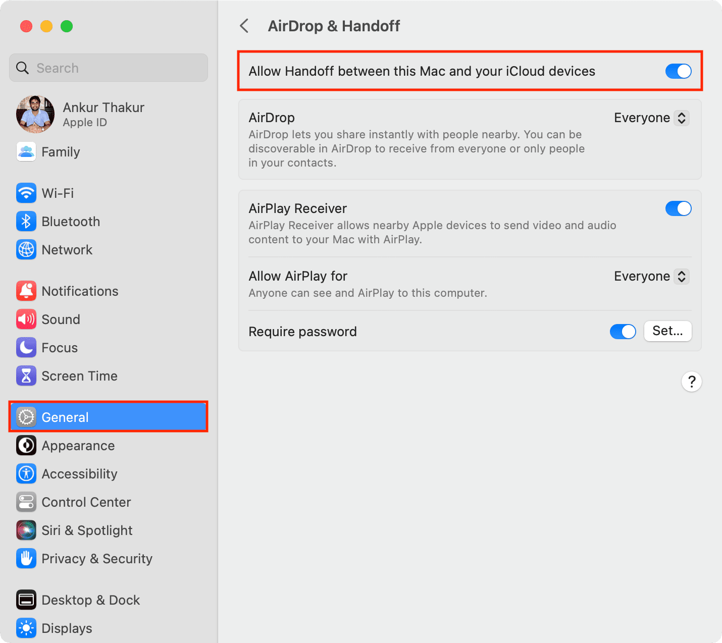 Autoriser le transfert entre ce Mac et vos appareils iCloud sur Mac