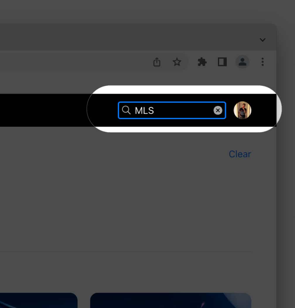 Rechercher MLS sur le site Web Apple TV sur Mac