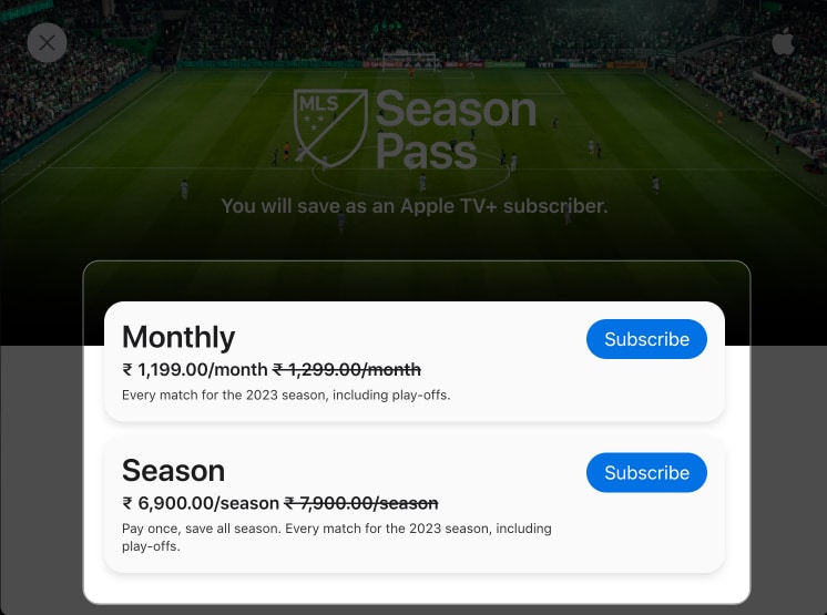 Abonnez-vous au Season Pass MLS depuis Mac