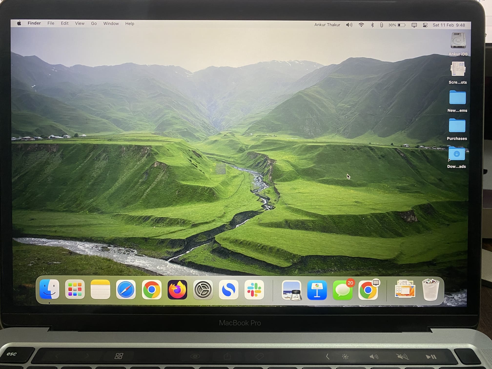 Mac Desktop montrant son fond d'écran