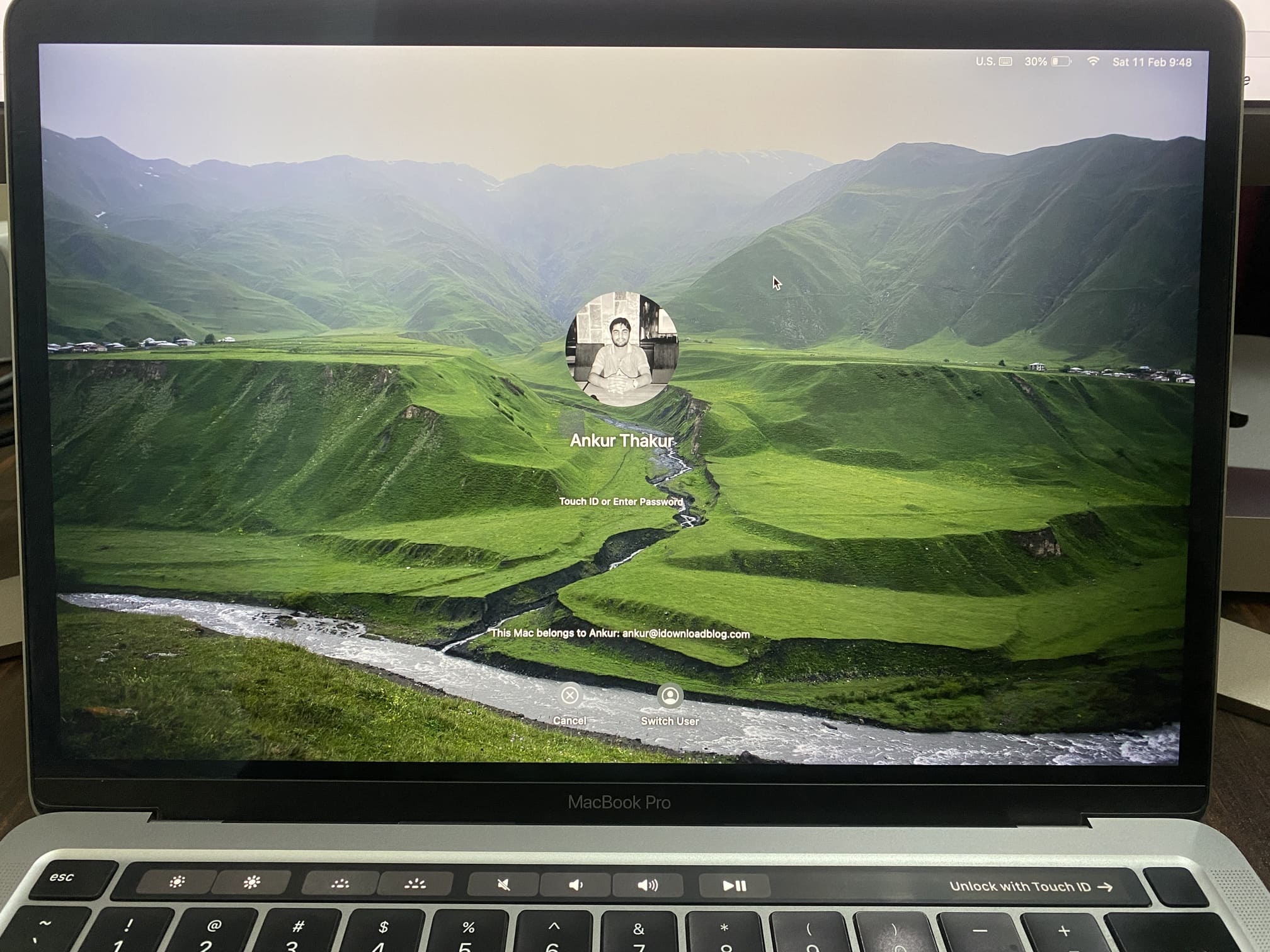 Image de l'écran de verrouillage Mac