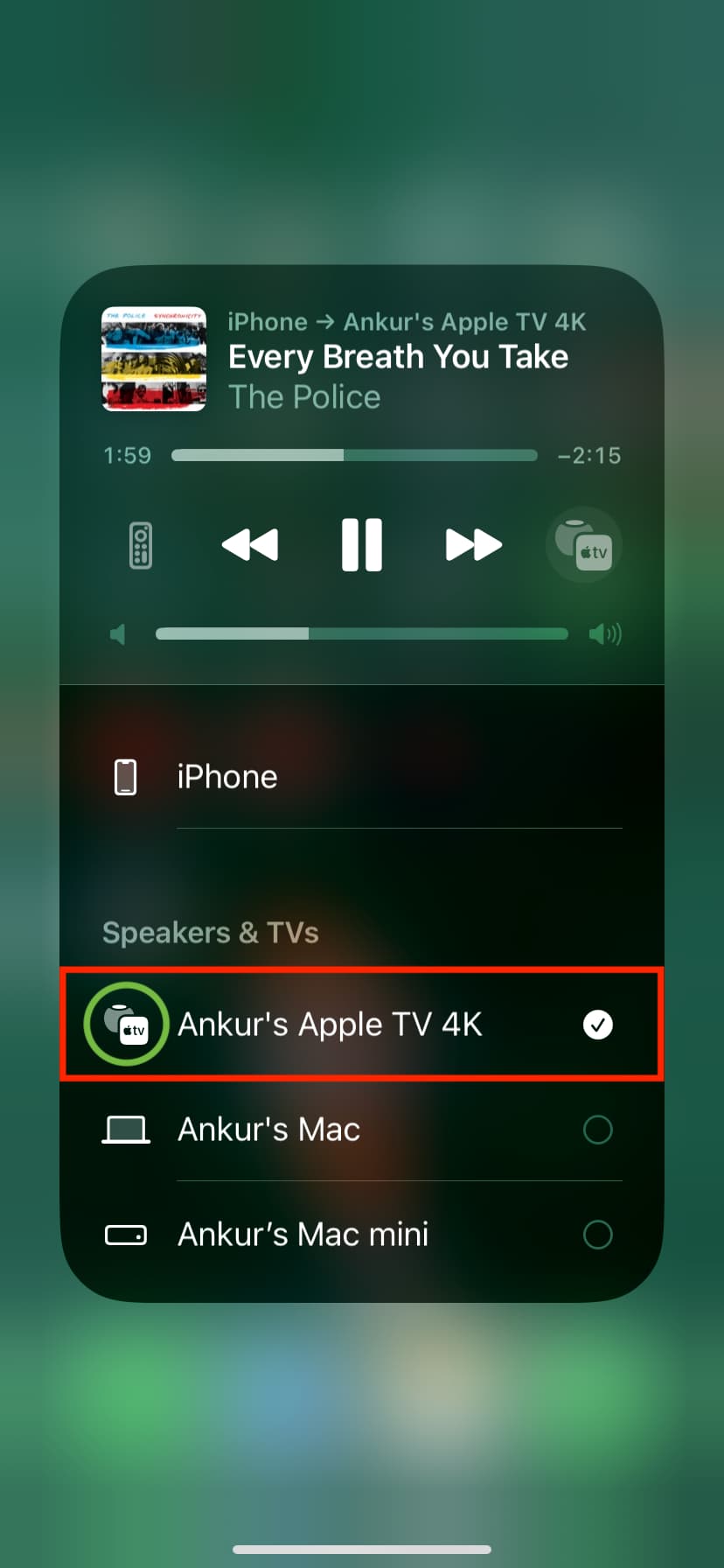 Nom Apple TV avec une petite icône HomePod et TV