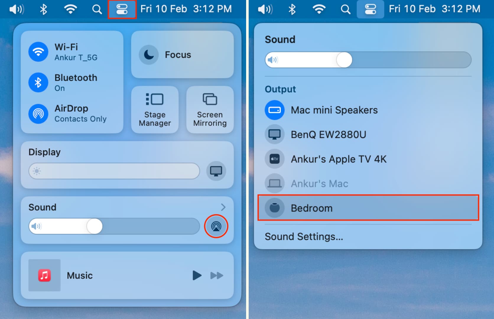 Utiliser HomePod comme haut-parleur sur Mac