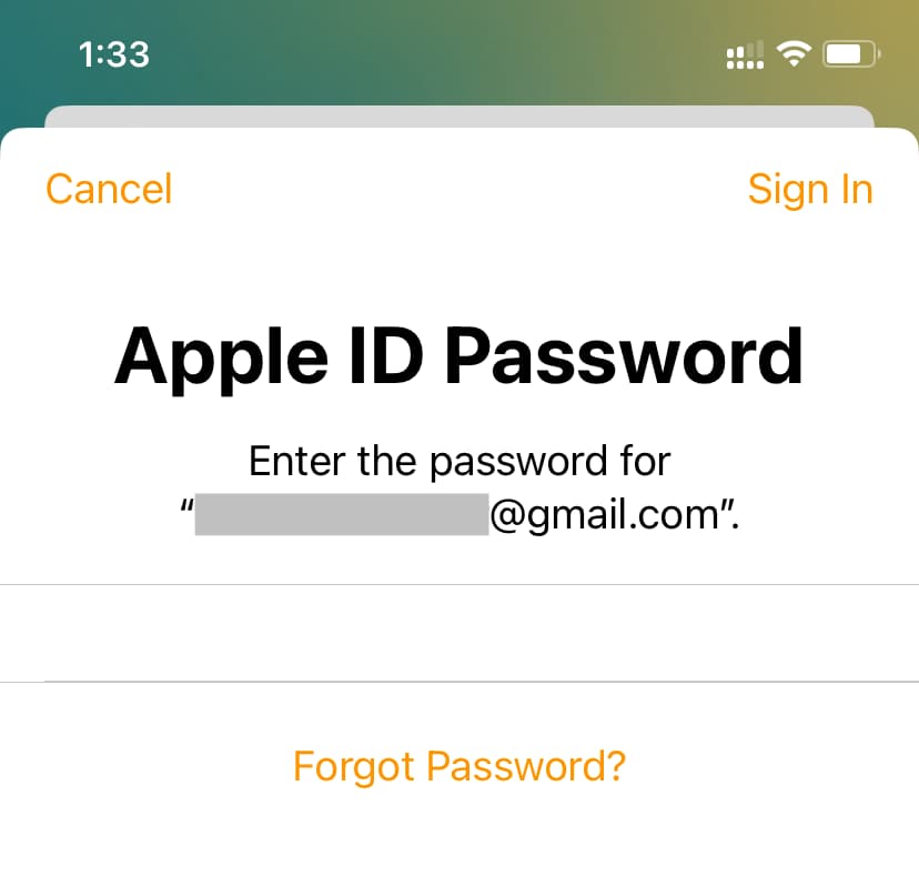 Entrez le mot de passe Apple ID dans l'application Home sur iPhone