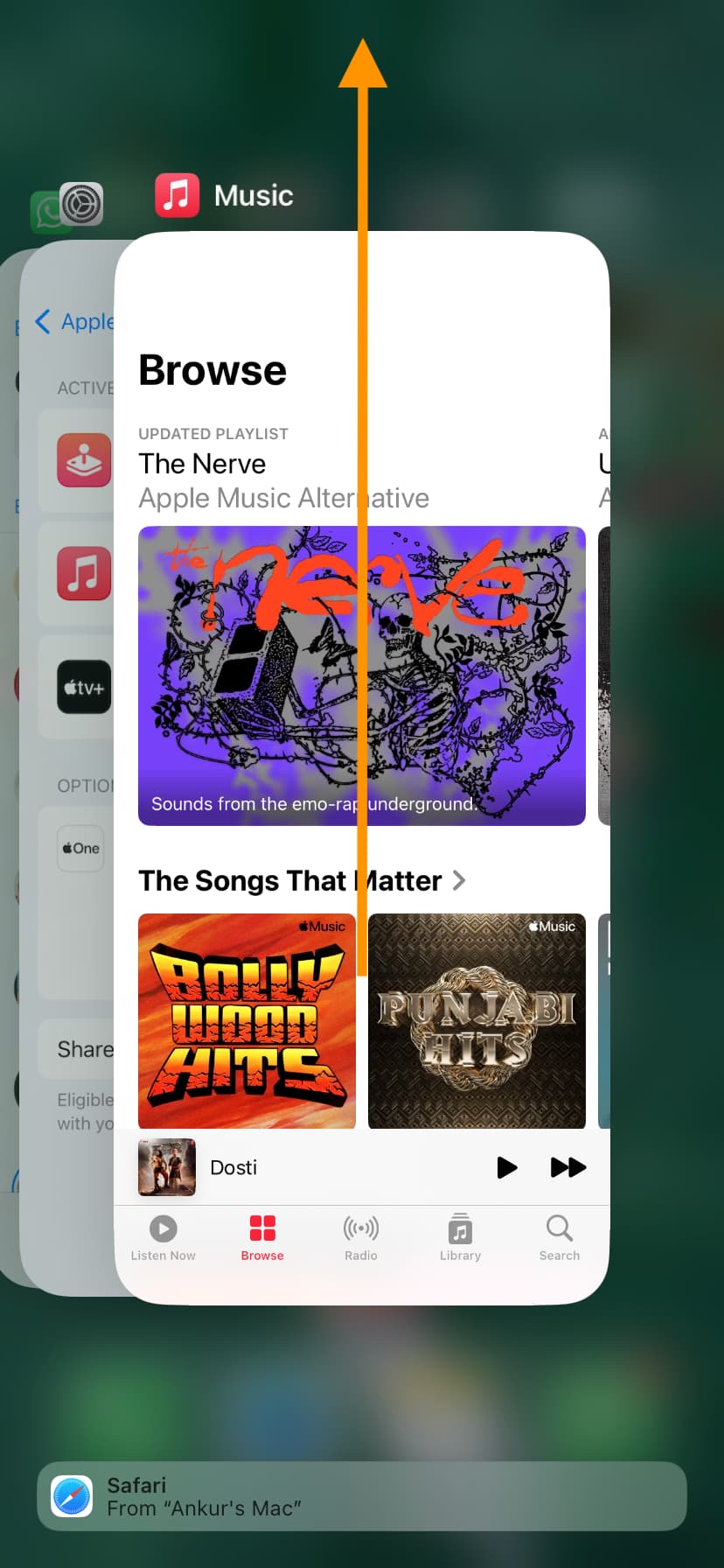 Forcer à quitter l'application Musique sur iPhone
