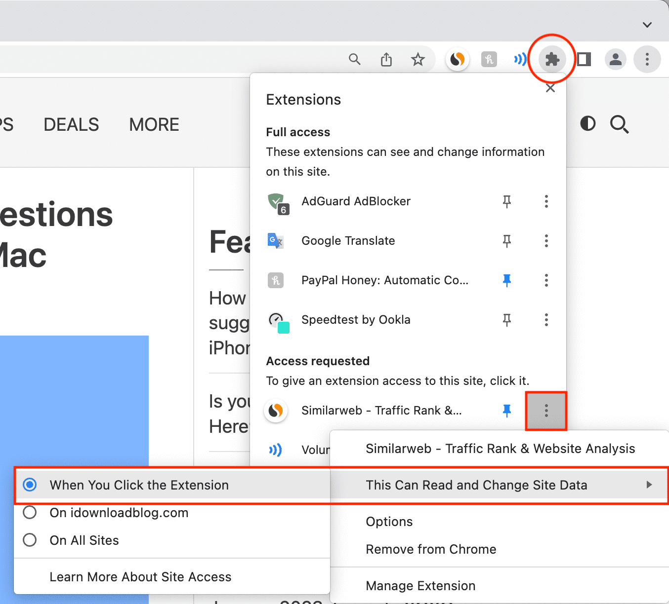 Empêcher les extensions Chrome de lire les données sur tous les sites Web
