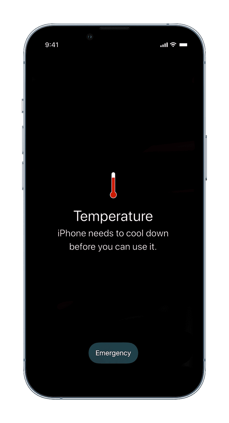 Avertissement de température de l'iPhone