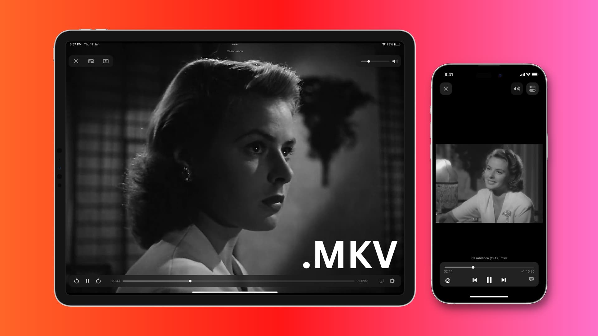 Lecture d'un fichier vidéo MKV sur iPhone et iPad
