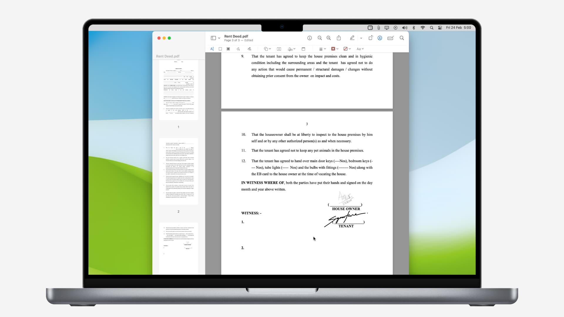Signer un PDF sur Mac