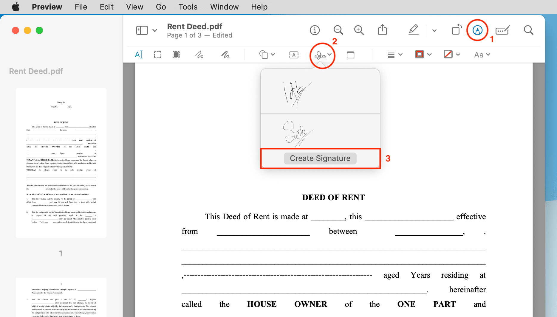 Créer une signature pour PDF dans Mac Preview