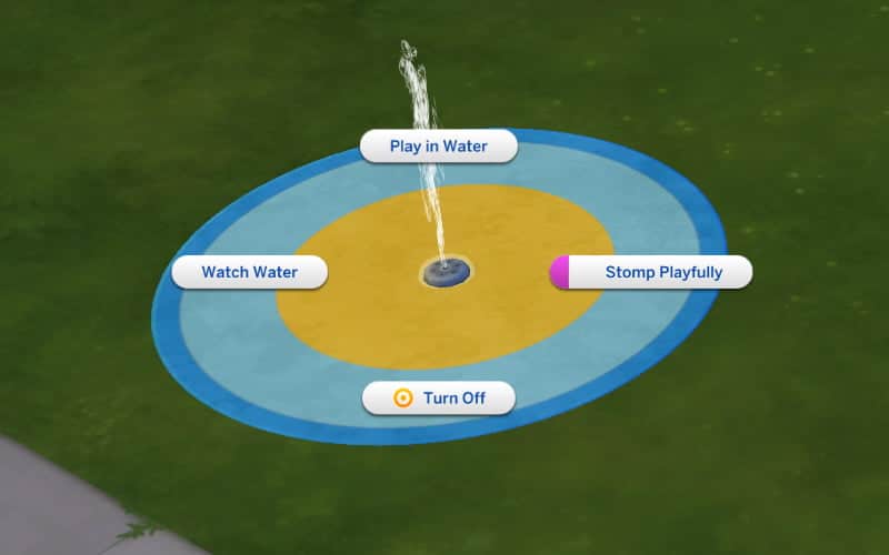 Les Sims 4 Grandir Ensemble Splash Pad Options