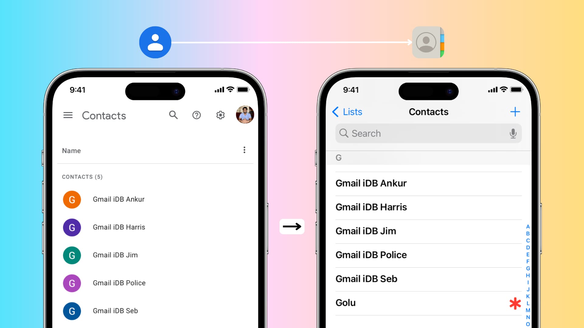 Transférer les contacts Google vers iCloud sur iPhone