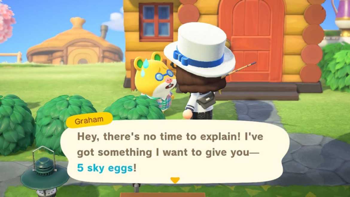 Cadeau de villageois d'œufs de ciel Animal Crossing