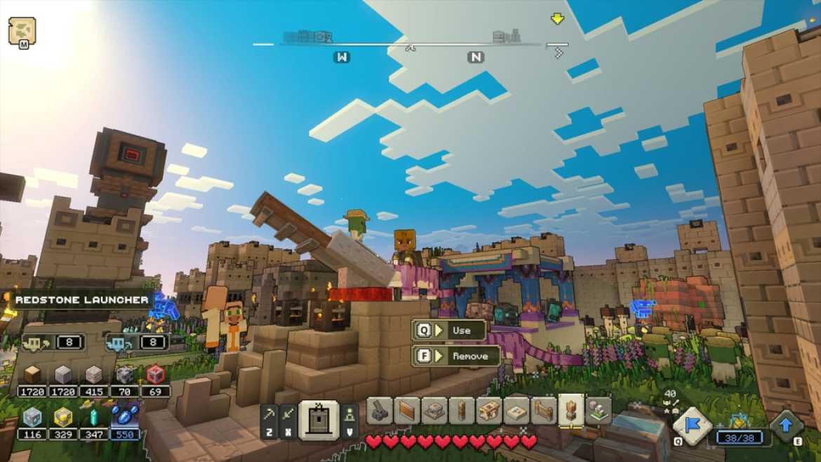 Minecraft Legends Structures en pierre pour la défense du village
