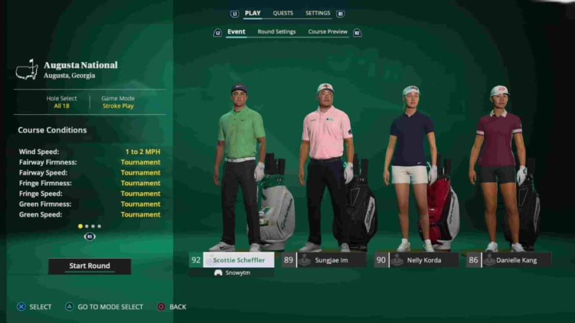 Tournée EA Sports PGA |  Sélectionnez Golfeurs |  Multijoueur