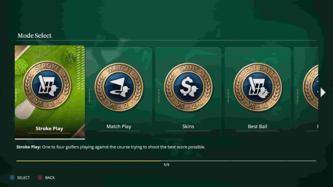 Tournée EA Sports PGA |  Modes de jeu rapides