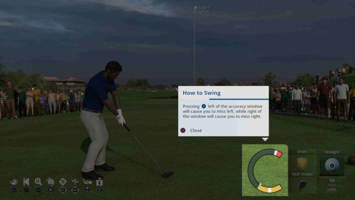 Tournée EA Sports PGA |  3 Cliquez sur Swing 5 |