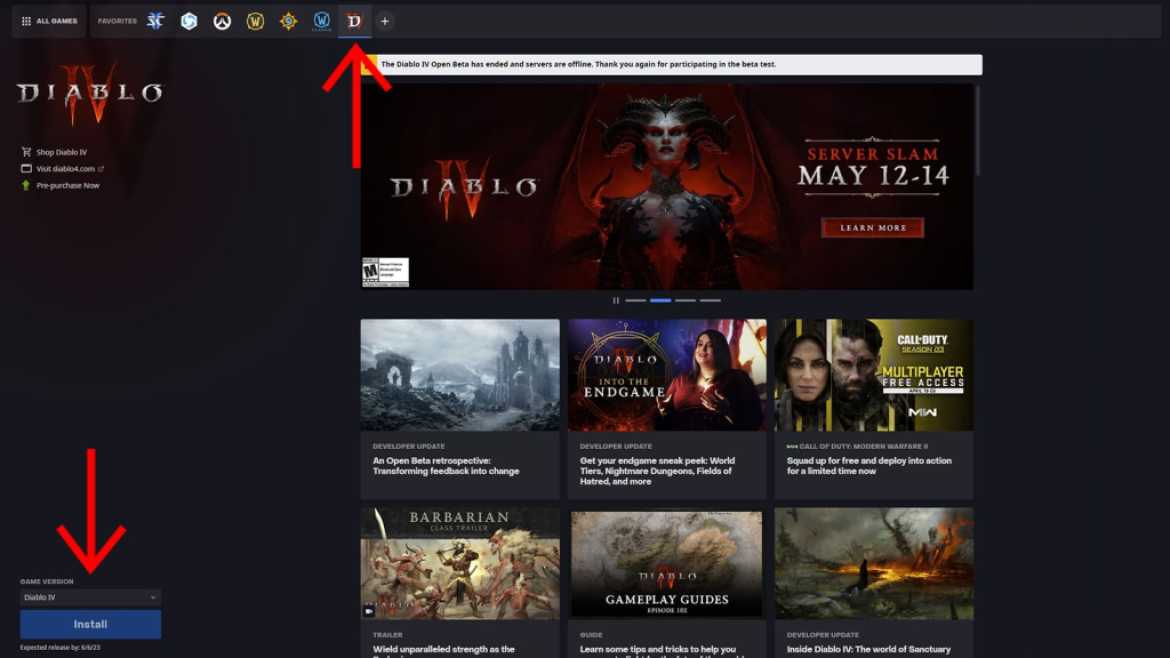 Diablo 4 Prétéléchargement PC