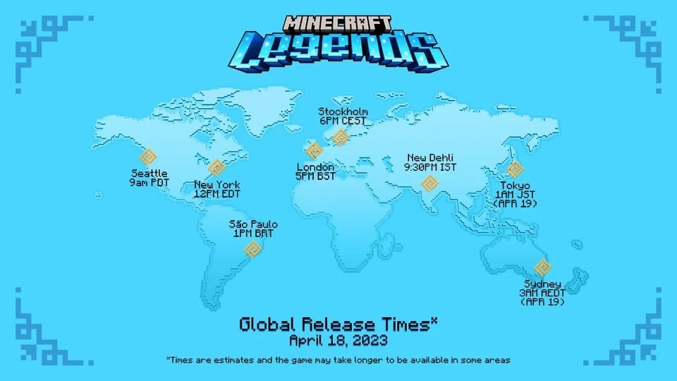 Minecraft Legends toutes les dates et heures de sortie mondiales