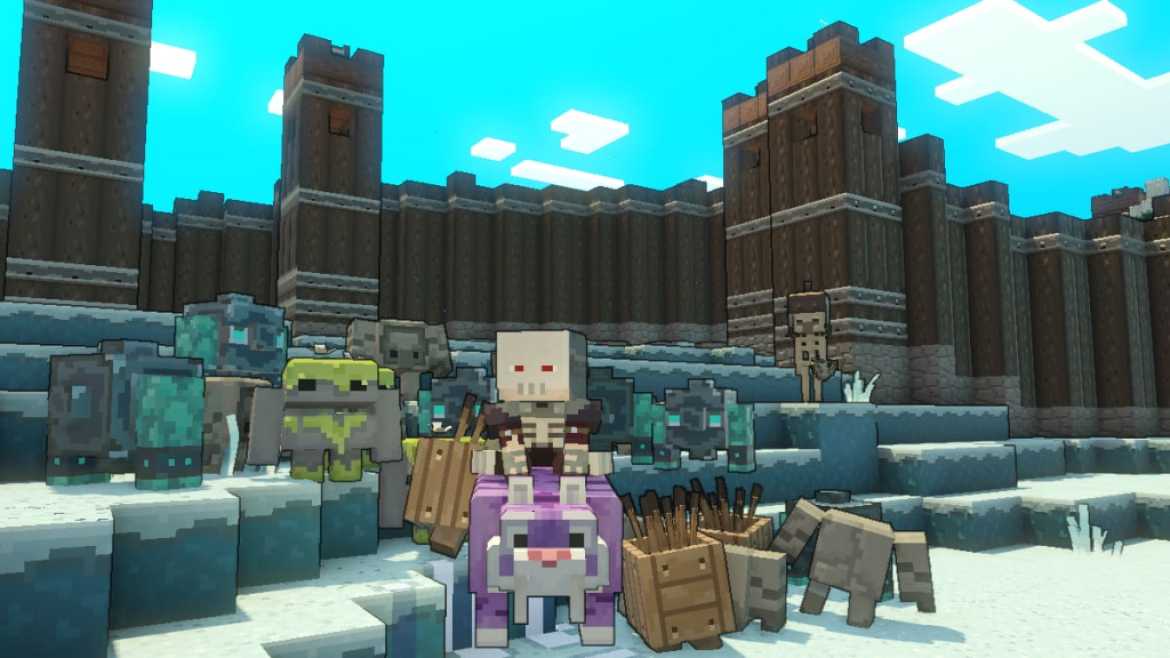 Starter Village Defense dans Minecraft Legends