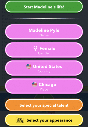 Options BitLife États-Unis et Chicago