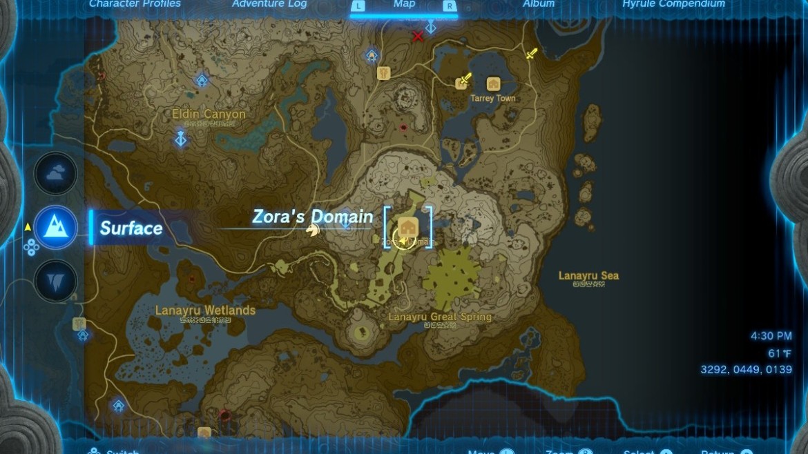 Ou se trouve le Domaine de Zora dans Les Larmes