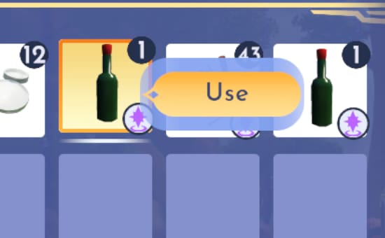 Options d'utilisation de la bouteille d'émeraude Disney Dreamlight Valley