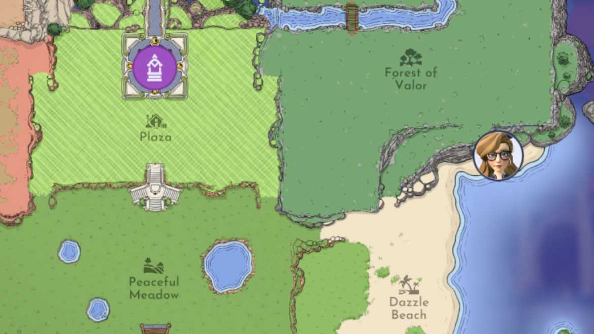 Carte de la grotte maudite de Dreamlight Valley