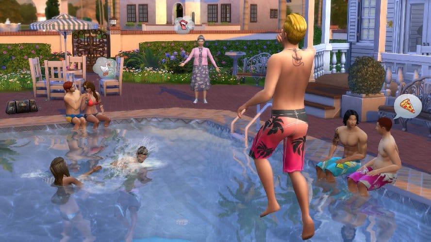 Piscine dans les Sims 4