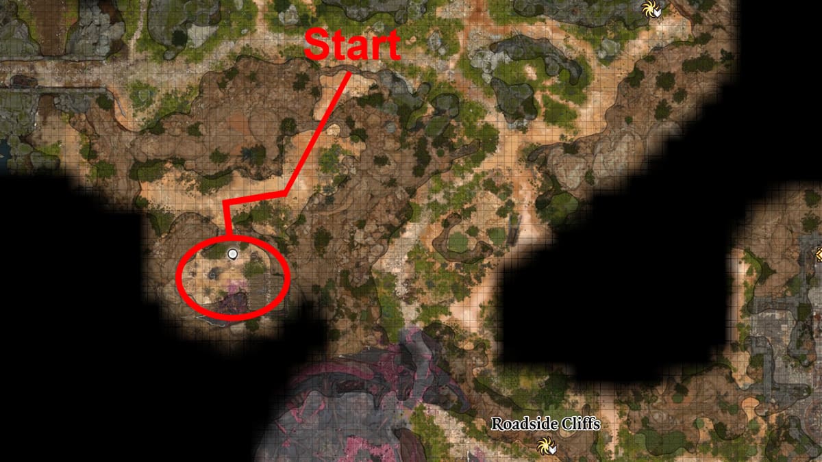 Baldur’s Gate 3 Harper Hidden Cache Map Emplacement