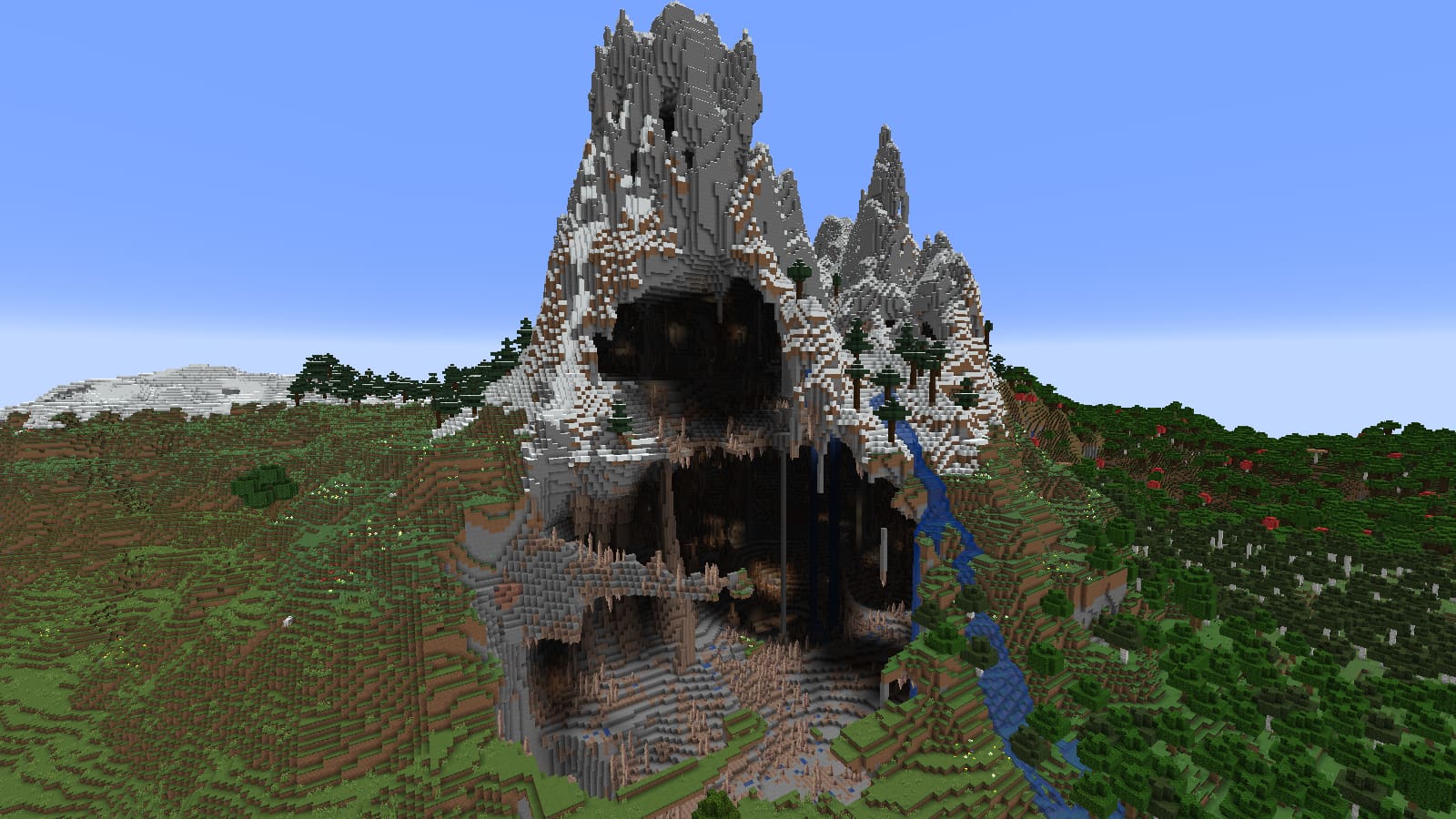 Graine esthétique Minecraft de montagne brisée