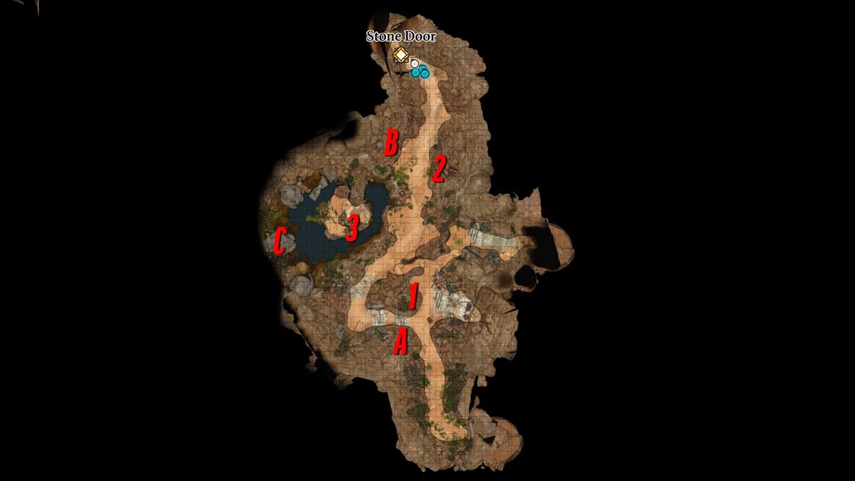 Carte du passage souterrain de Baldur’s Gate 3