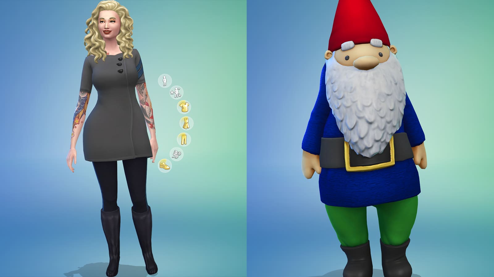 Menu CAS de la tenue de travail dans Les Sims 4