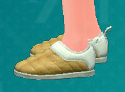 Une capture d’écran des chaussures Slip-On texturées de Pokémon Écarlate et Violette : Le masque sarcelle.