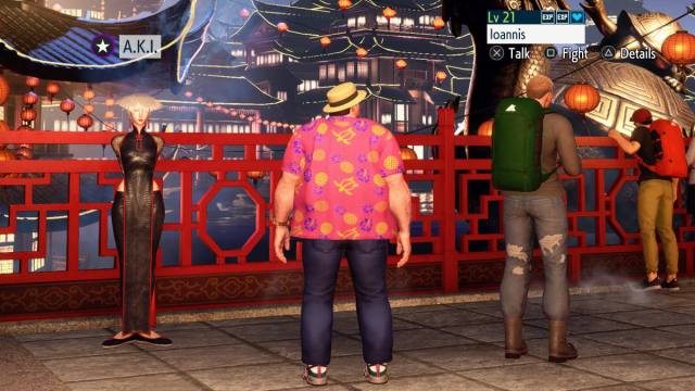 Une capture d’écran Street Fighter 6 d’A.K.I., le joueur, et Ioannis en mode World Tour.