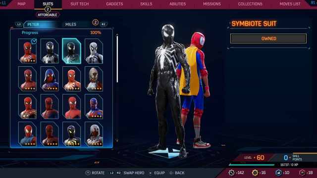 1697732349 320 Tous les costumes dans Spider Man 2 pour Peter et Miles