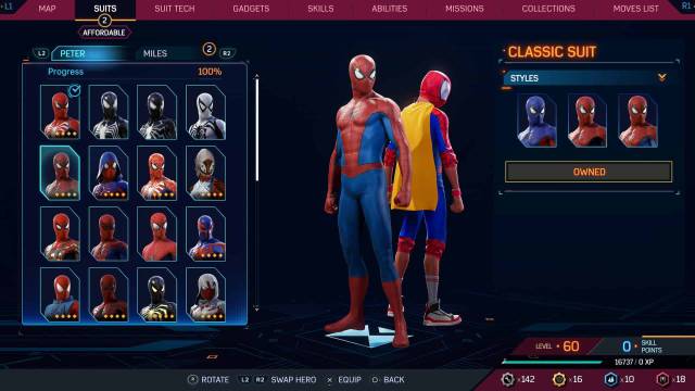 1697732349 848 Tous les costumes dans Spider Man 2 pour Peter et Miles