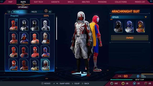 1697732350 204 Tous les costumes dans Spider Man 2 pour Peter et Miles