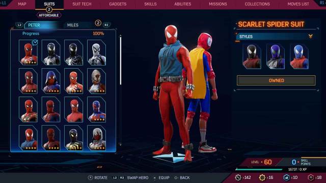1697732350 343 Tous les costumes dans Spider Man 2 pour Peter et Miles