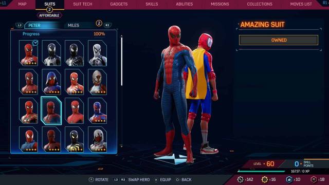 1697732350 370 Tous les costumes dans Spider Man 2 pour Peter et Miles
