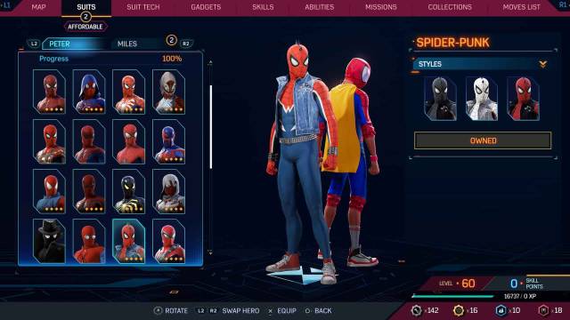 1697732350 481 Tous les costumes dans Spider Man 2 pour Peter et Miles