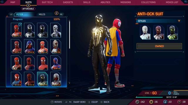 1697732350 540 Tous les costumes dans Spider Man 2 pour Peter et Miles