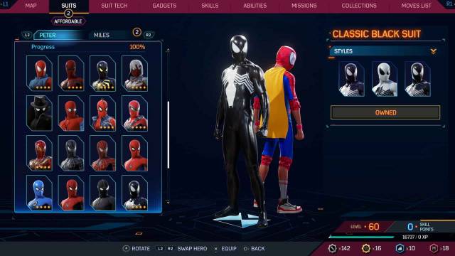 1697732351 752 Tous les costumes dans Spider Man 2 pour Peter et Miles