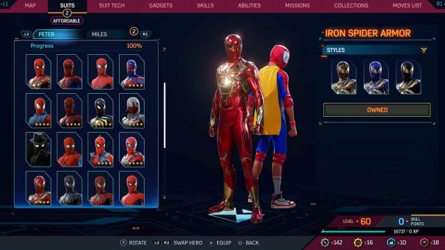 1697732351 937 Tous les costumes dans Spider Man 2 pour Peter et Miles