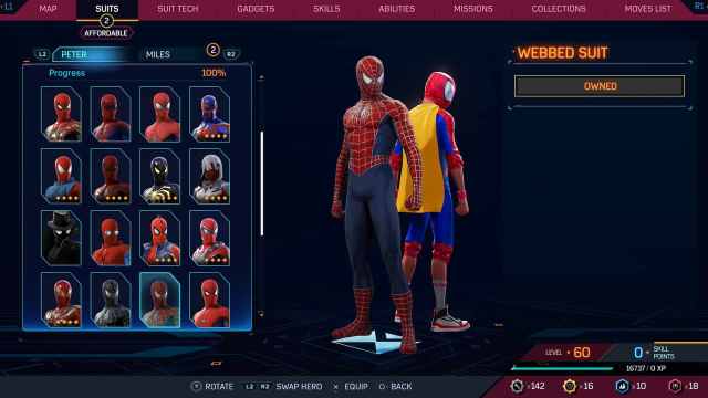 1697732351 952 Tous les costumes dans Spider Man 2 pour Peter et Miles