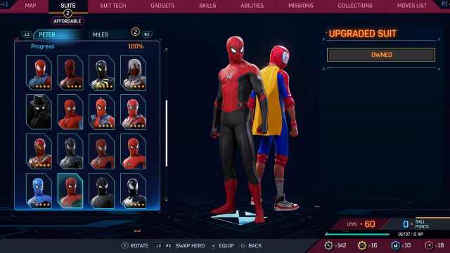 1697732352 578 Tous les costumes dans Spider Man 2 pour Peter et Miles