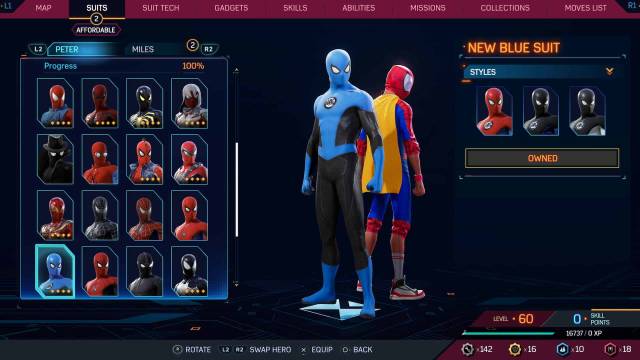 1697732352 815 Tous les costumes dans Spider Man 2 pour Peter et Miles